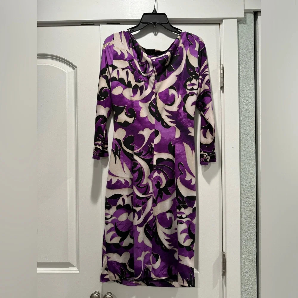 Gorgeous Purple Pattern Cache Dress - image 4